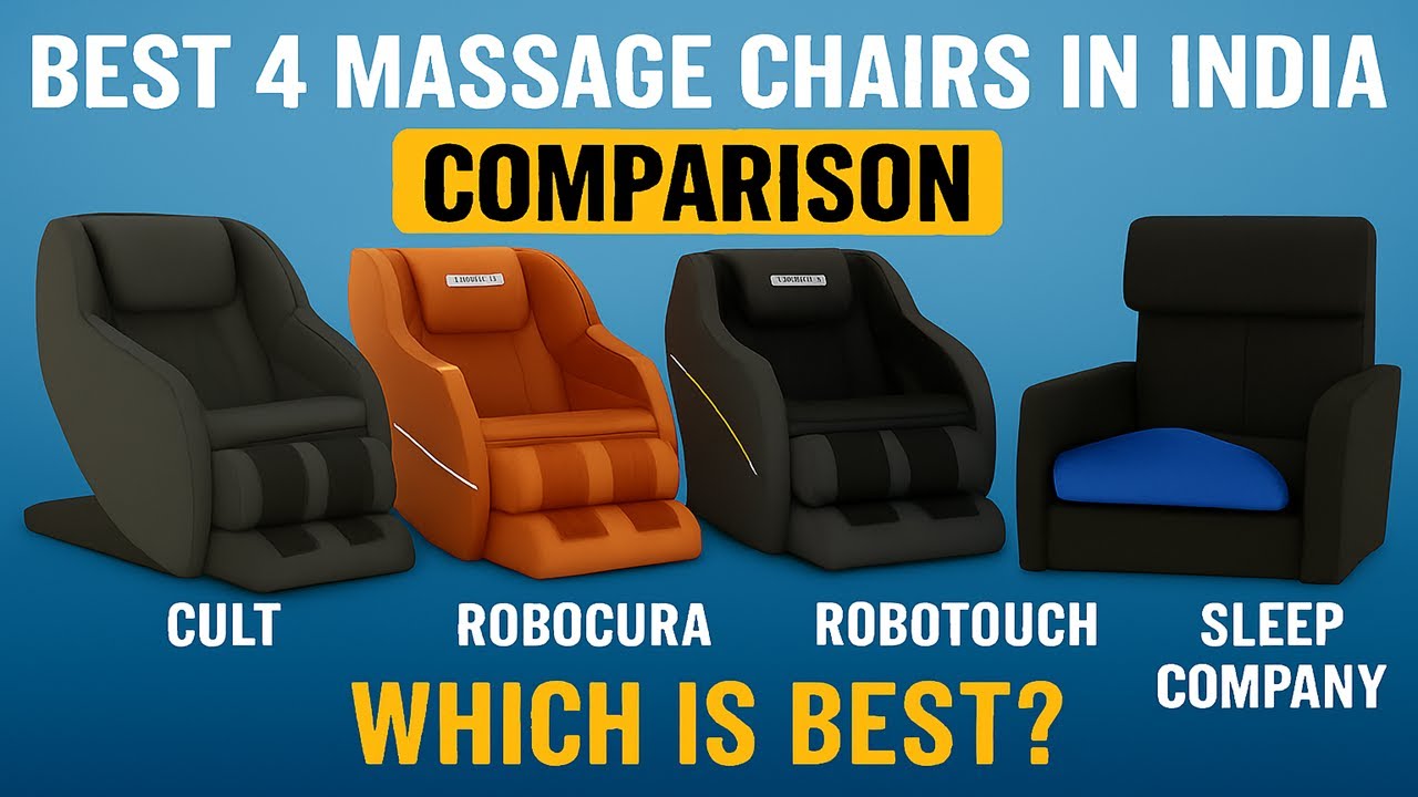 Best 4 Massage Chair Recliner in India | Comparison | Robotouch vs Sleep Company vs Robocura vs Cult