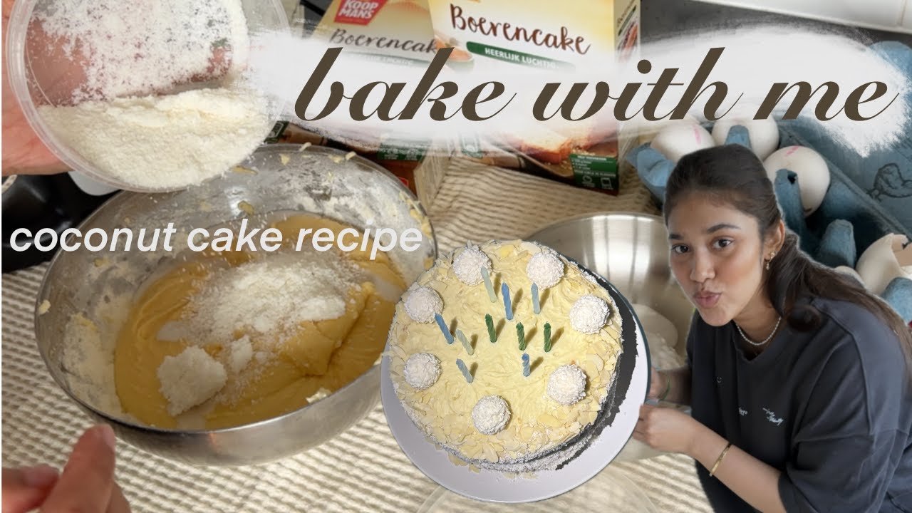 The BEST Coconut Cake Recipe (Raffello Buttercream Frosting) | Fluffy & Moist, Bake With Me