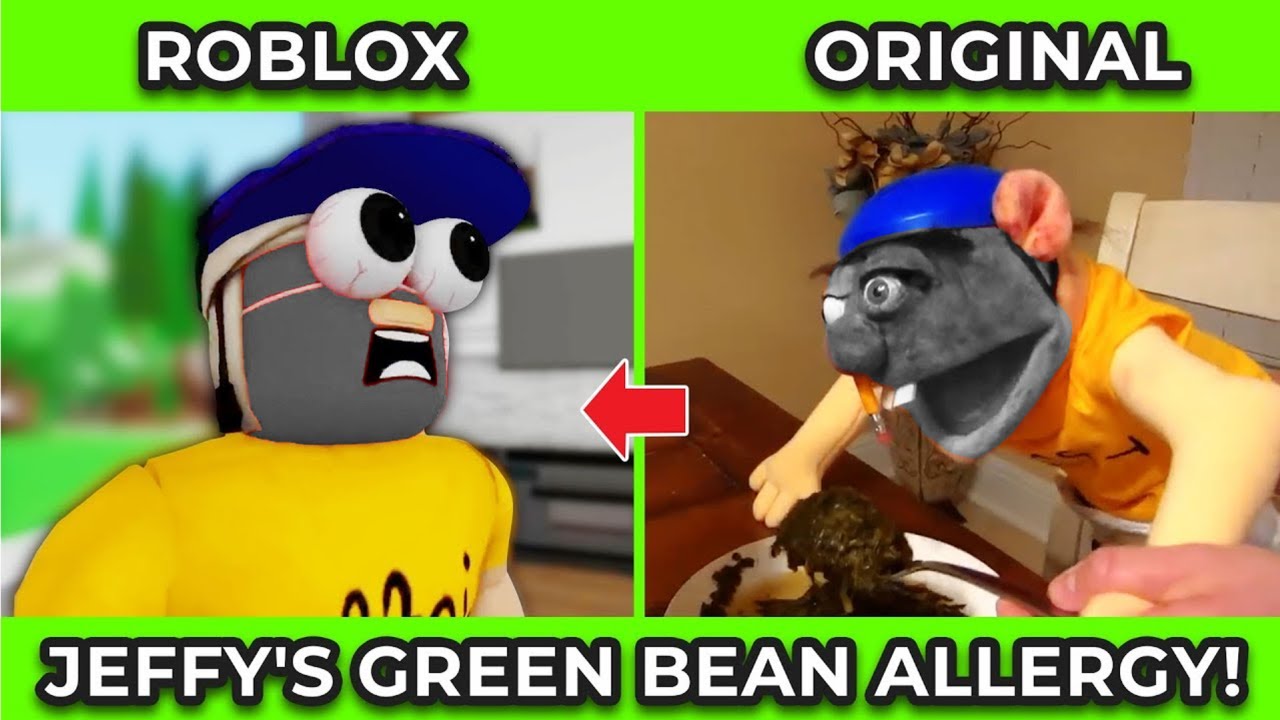 SML Movie vs SML ROBLOX: Jeffy's Green Bean Allergy + (BEST OF JEFFY VIDEOS) Side by Side