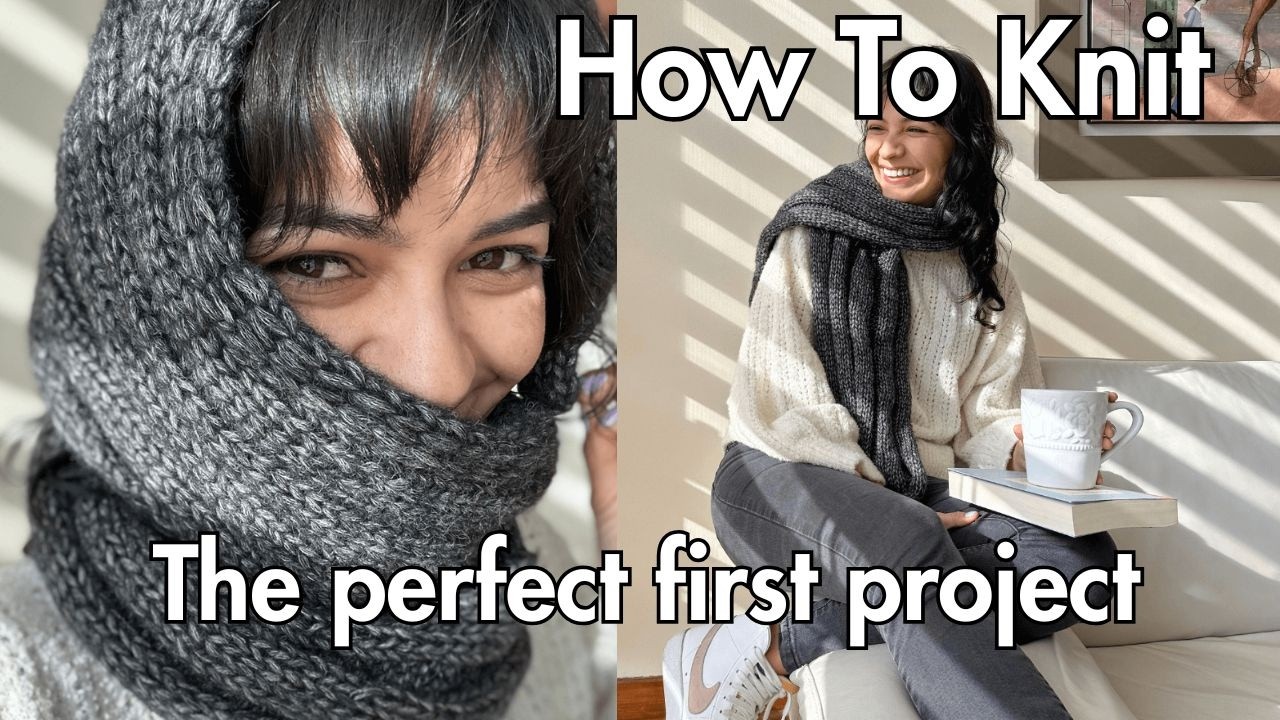 Complete your first knitting project - The Journey Scarf - Step-by-Step tutorial - Sierra Yarns
