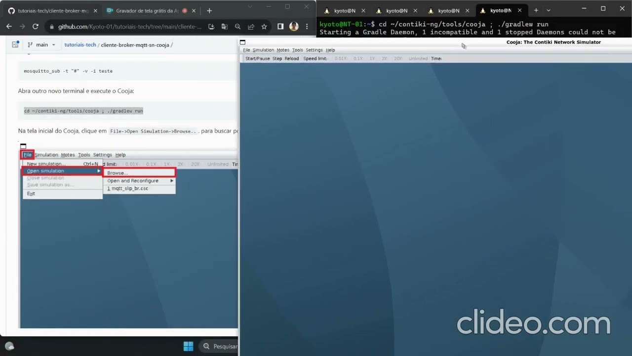 Simulating communication between MQTT-SN client and broker in Cooja