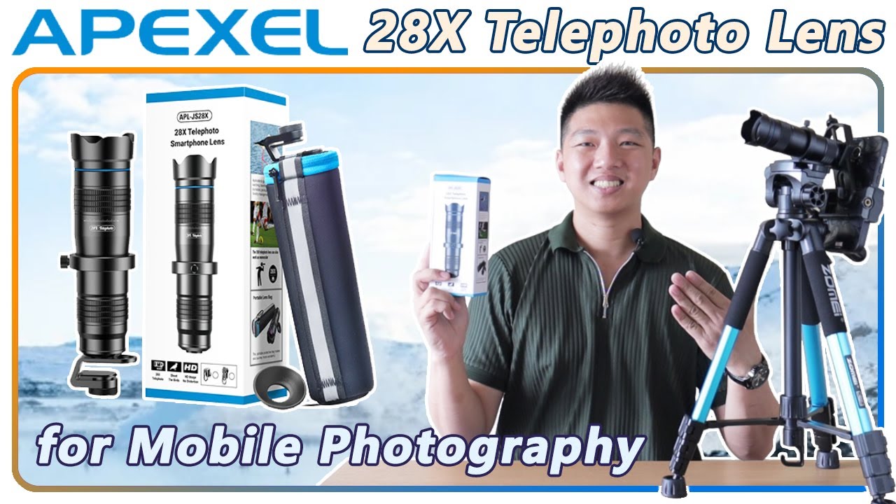 BARANG LANGKA!! APEXEL 28X Telephoto Smartphone Lens APL-JS28X Unboxing & Review #apexel #teropong