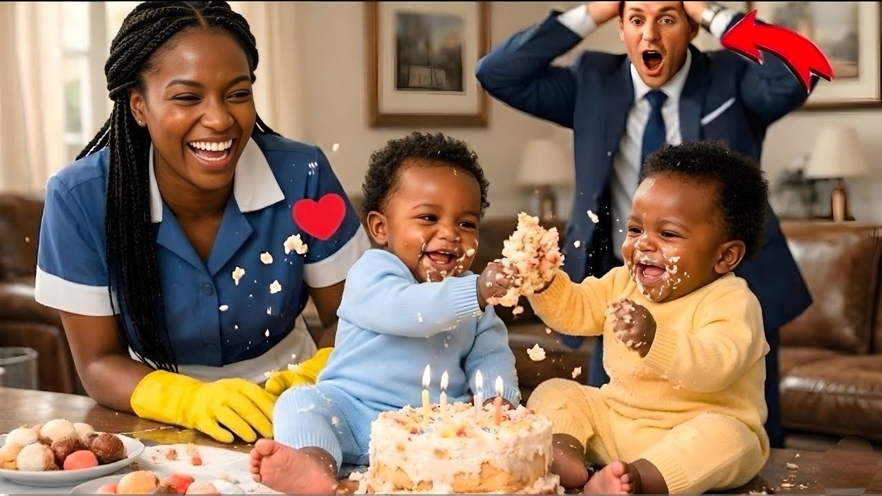 Un multimillonario solo en su cumpleaños… hasta que la niñera tocó la puerta con sus hijos🎂
