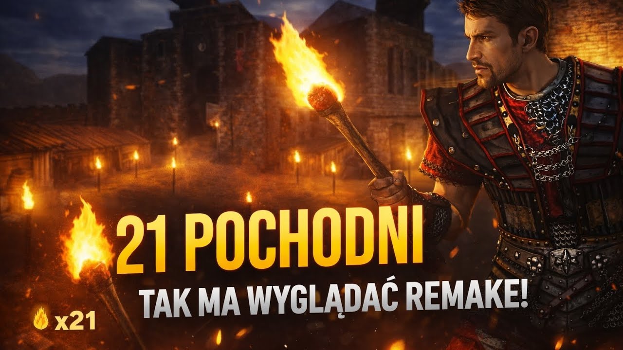 Cień zapala pochodnie w Starym Obozie #Gothic 