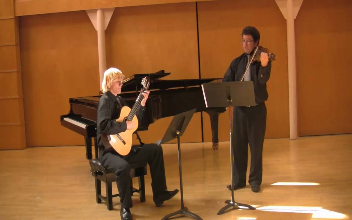 M.Giuliani (guitar & violin) 'Pieces faciles' op.74 no.5 M.Pasieczny & I.Watson Duo