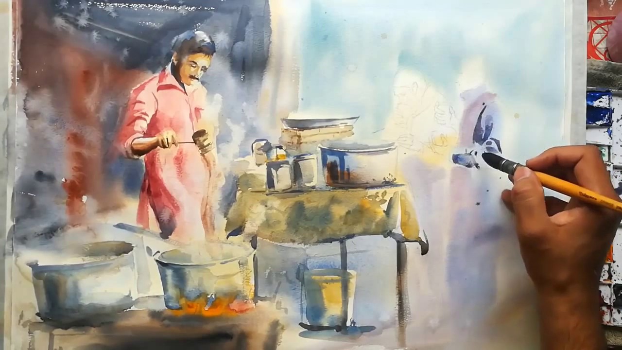 How to Paint Figures and Composition in Watercolors M.Kazmi Studio