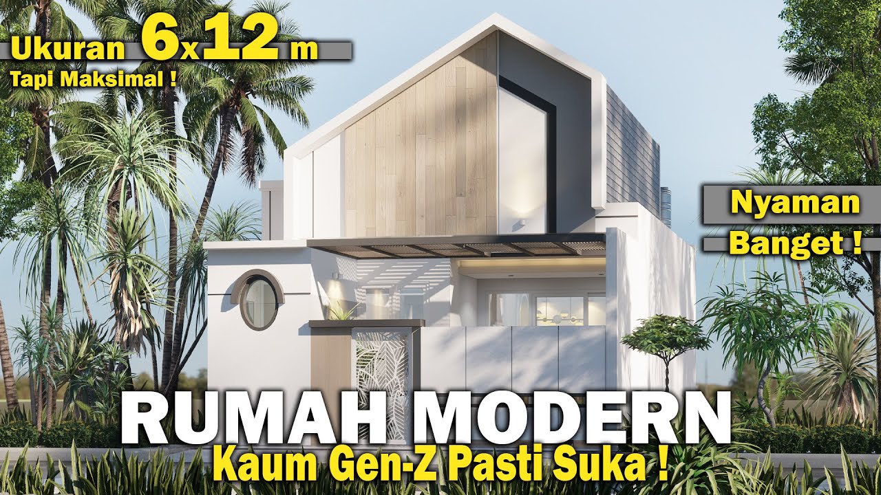 Bikin Tamu Betah ! Desain Rumah 6x12 meter | Rumah Mungil Tapi Mewah dan Nyaman