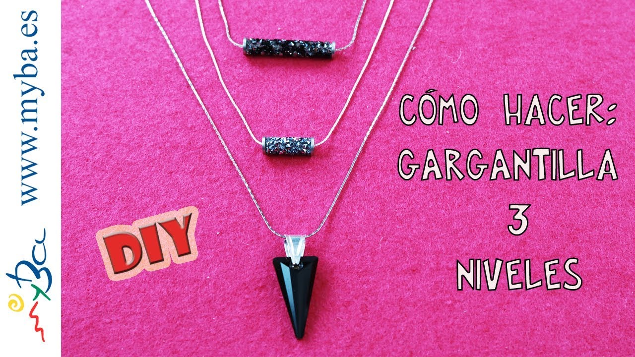 Cómo hacer gargantilla 3 niveles DIY. 5 Modelos. Cómo hacer gargantillas con cadenas.