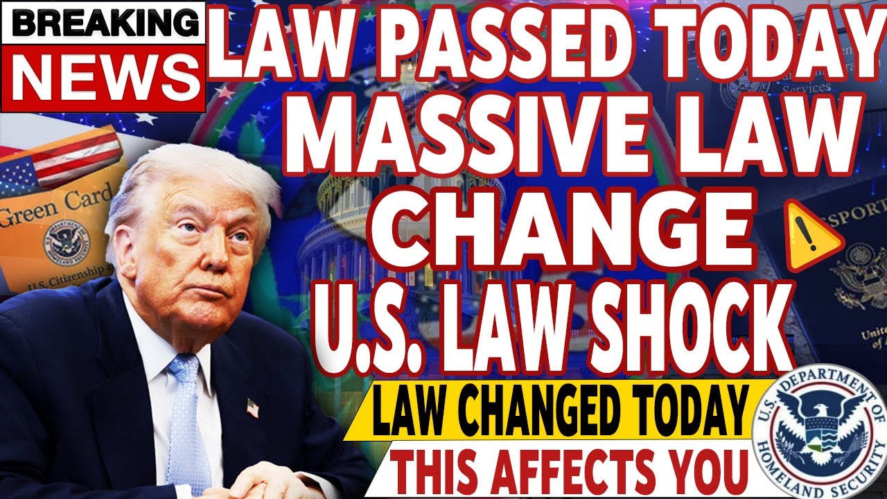 💥 U S  Immigration Law SHOCK  New Law Passed Today – How 2026 Will Change Everything