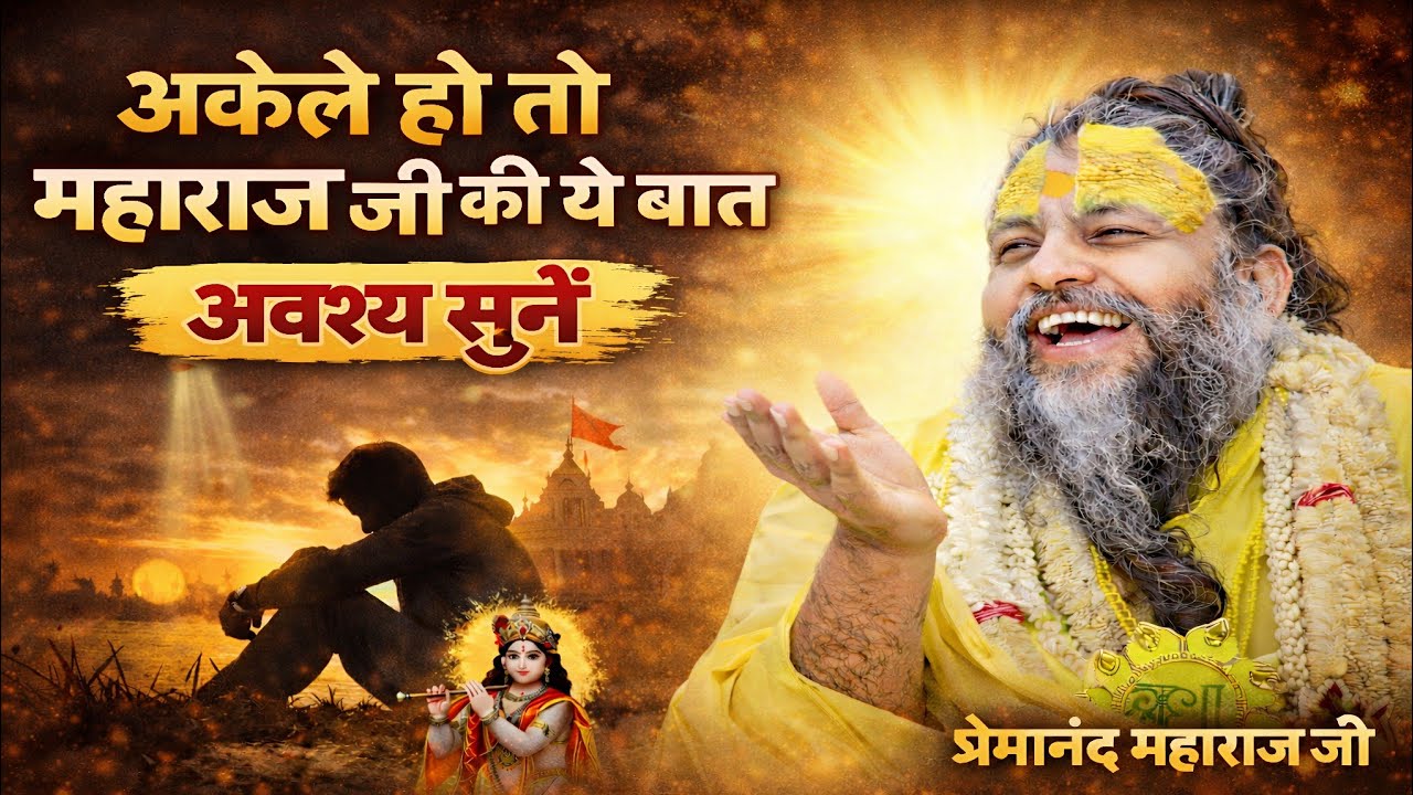 अकेले हो तो महाराज जी की ये बात अवश्य सुनें || Premanand Maharaj Ji pravachan Video || Amrit Vani