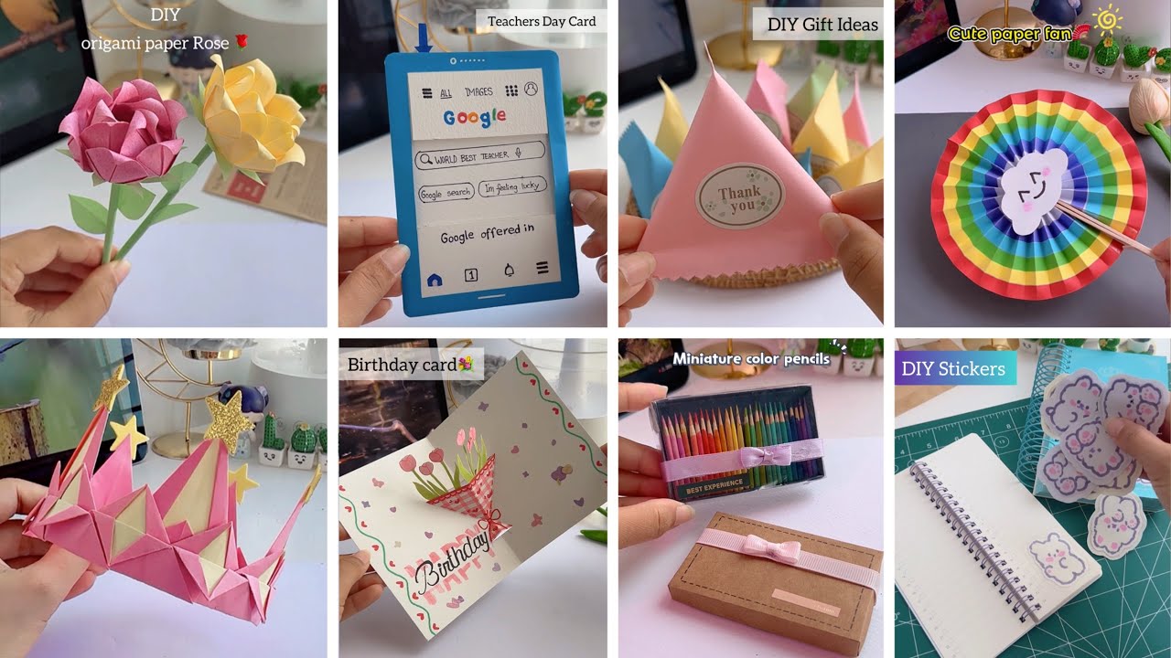11 DIY Easy Paper Craft | school supplies | Miniature Craft #diy #muktaartandcraft 