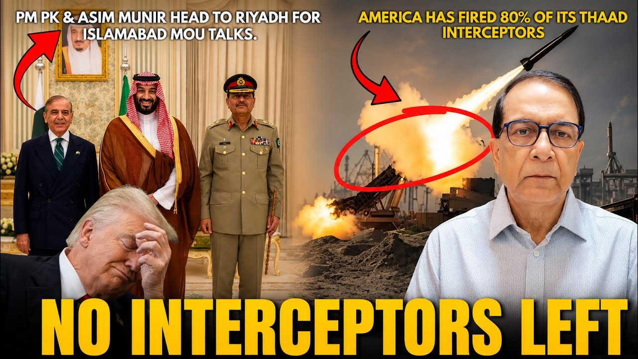 EXPLOSIVE: AMERICA HAS FIRED 80% OF ITS INTERCEPTORS,MUNIR FLIES TO RIYADH TONIGHT &mdash; HERE&rsquo;S WHY?