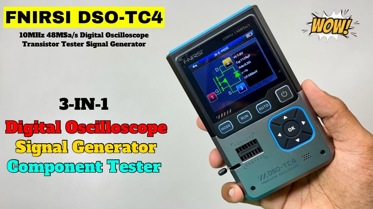 FNIRSI DSO-TC4 3-IN-1 Digital Oscilloscope Transistor Tester Signal Generator | FNIRSI DSO-TC4