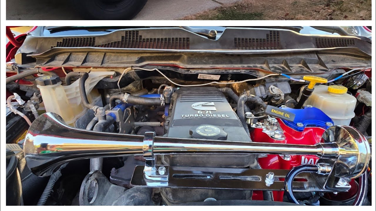 MOTOHORN 3 install on 2014 Ram 3500 Dually