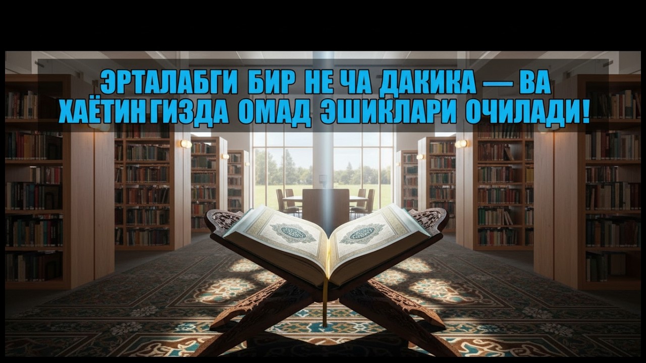 Эрта тонгда ихлос билан тингланг Ризқ Эшиклари Очилади иншаоллоҳ