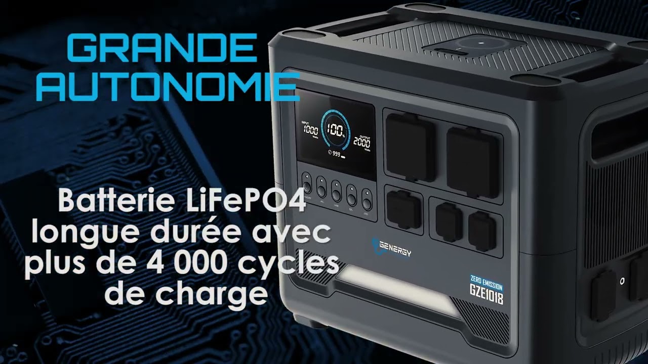 Station d'énergie GZE-1018 🌱 Votre source d'énergie portable, où que vous soyez