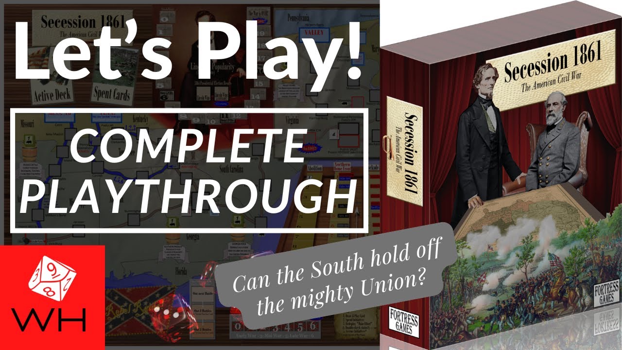 Let's Play! Secession 1861 | Wargame | Boardgame | Solitaire | ACW | Playthrough