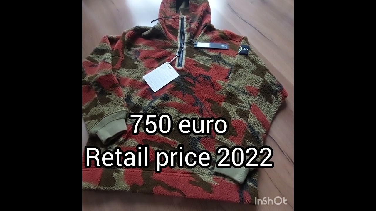 stone island heritage camo pile knit jacket 2022 40 th ( the teddy)