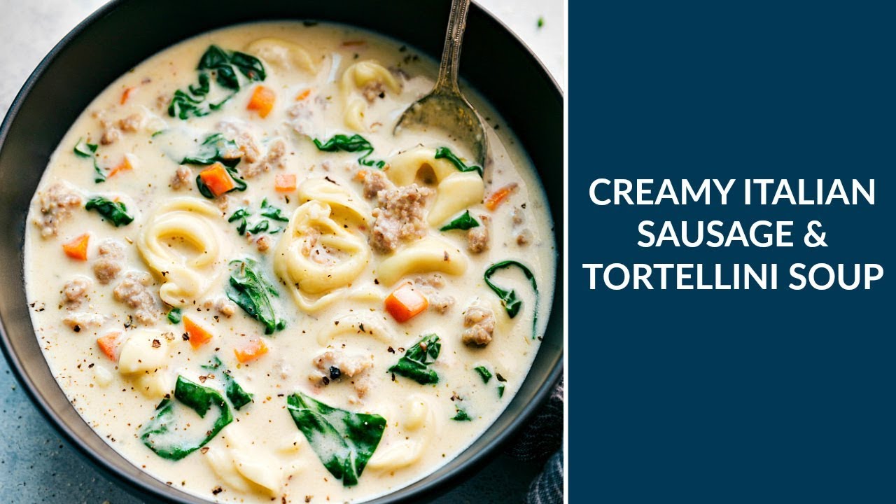 Creamy Italian Sausage Tortellini Soup