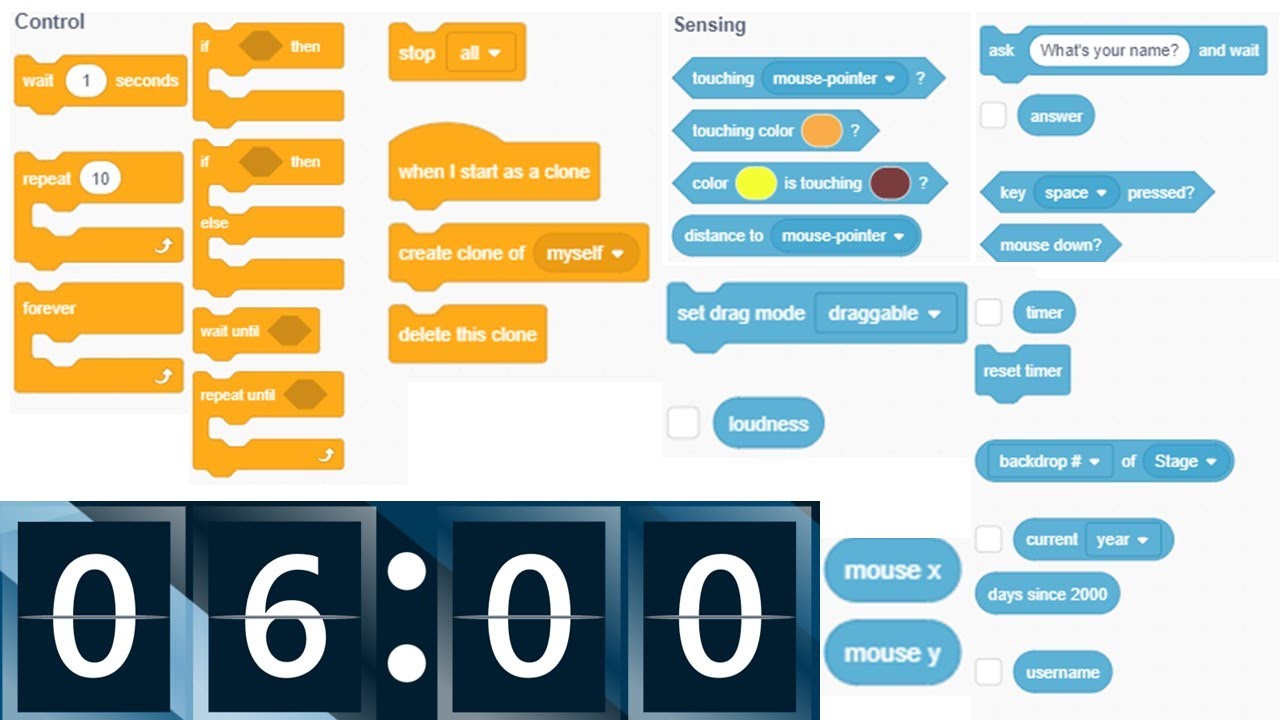 ALL Control + Sensing Explained in 6 MINUTES!! | Scratch Blocks in 6 Minutes [3]