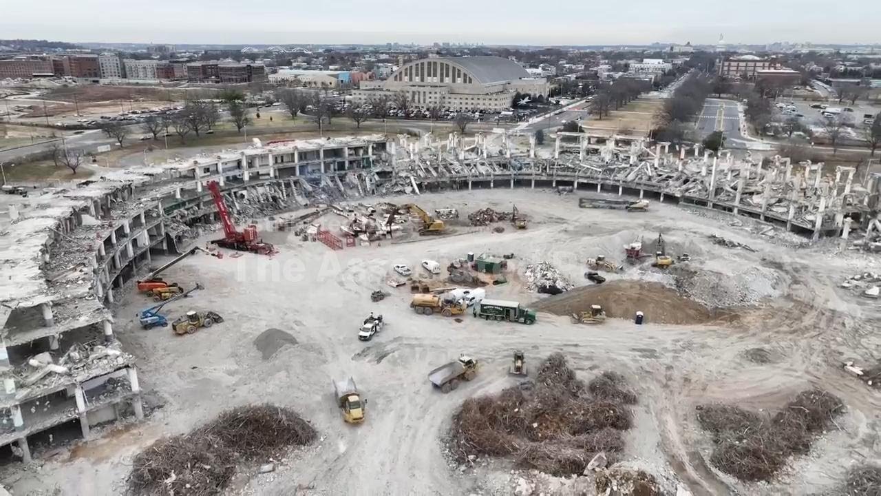 Demolition continues on RFK Stadium