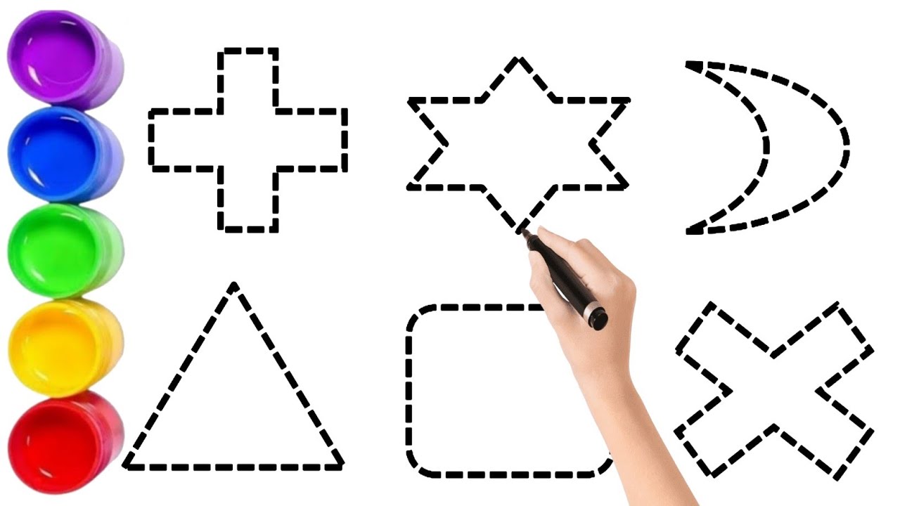 Shapes Drawing Fun: Teach 2D Shapes and Colors for Toddlers
