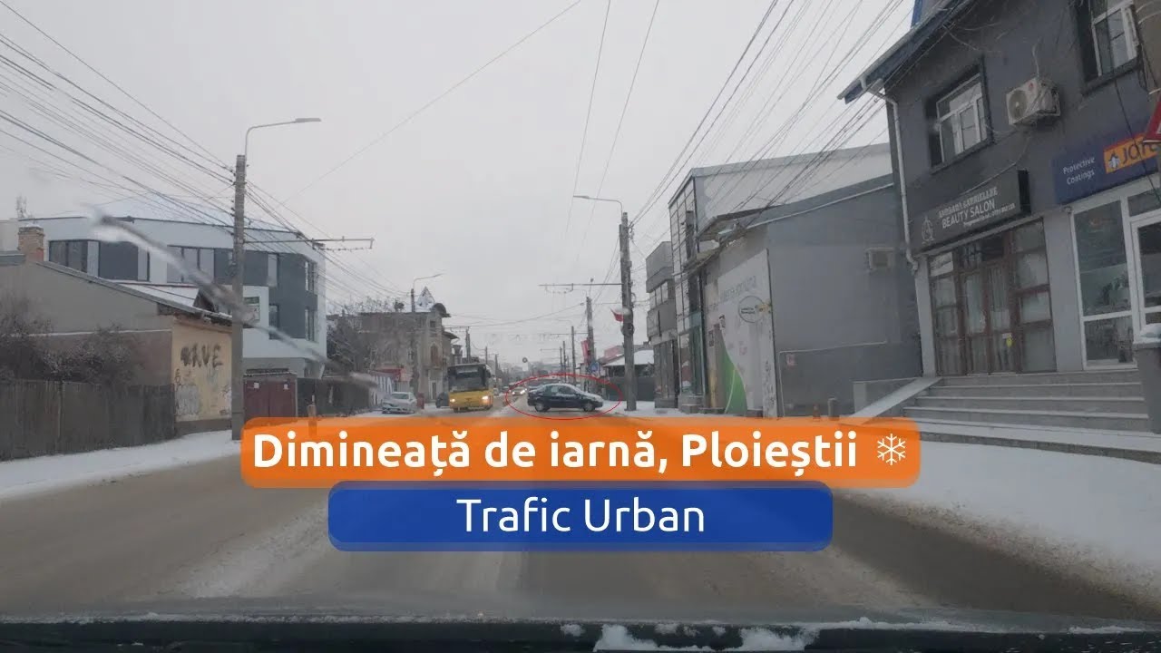 Iarnă în Ploiești ❄️ Car View Cinematic | Trafic real – Februarie 2026