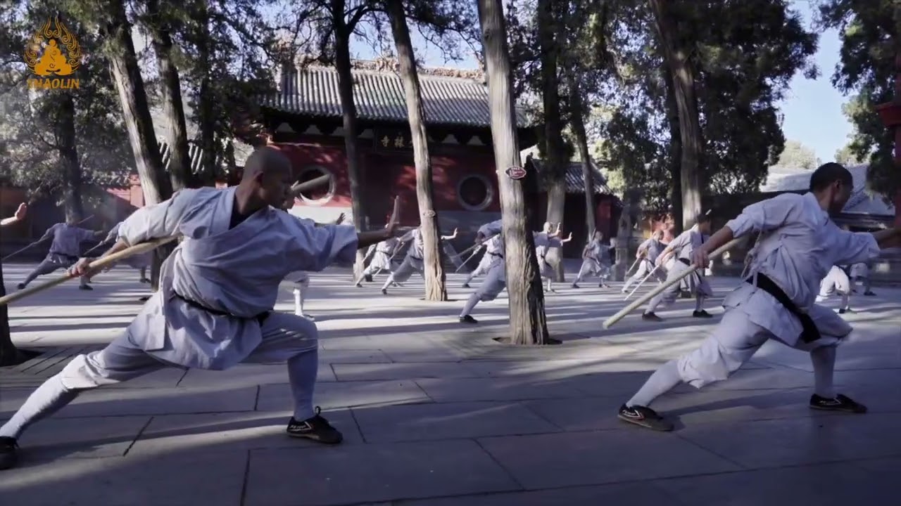Shaolin Temple &ndash; Collective Staff Demonstration | Precision at the Gate