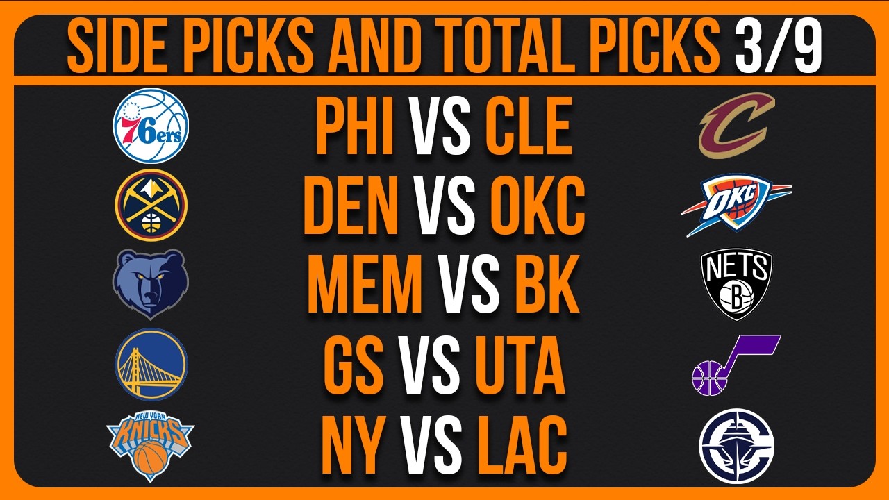 NBA Picks Today Monday 3/9/26 NBA Picks and Predictions | NBA Predictions Today | NBA Bets Today