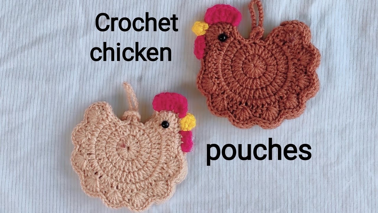 Crochet mini hen  🐔 pouch bag || airpods pouch || 