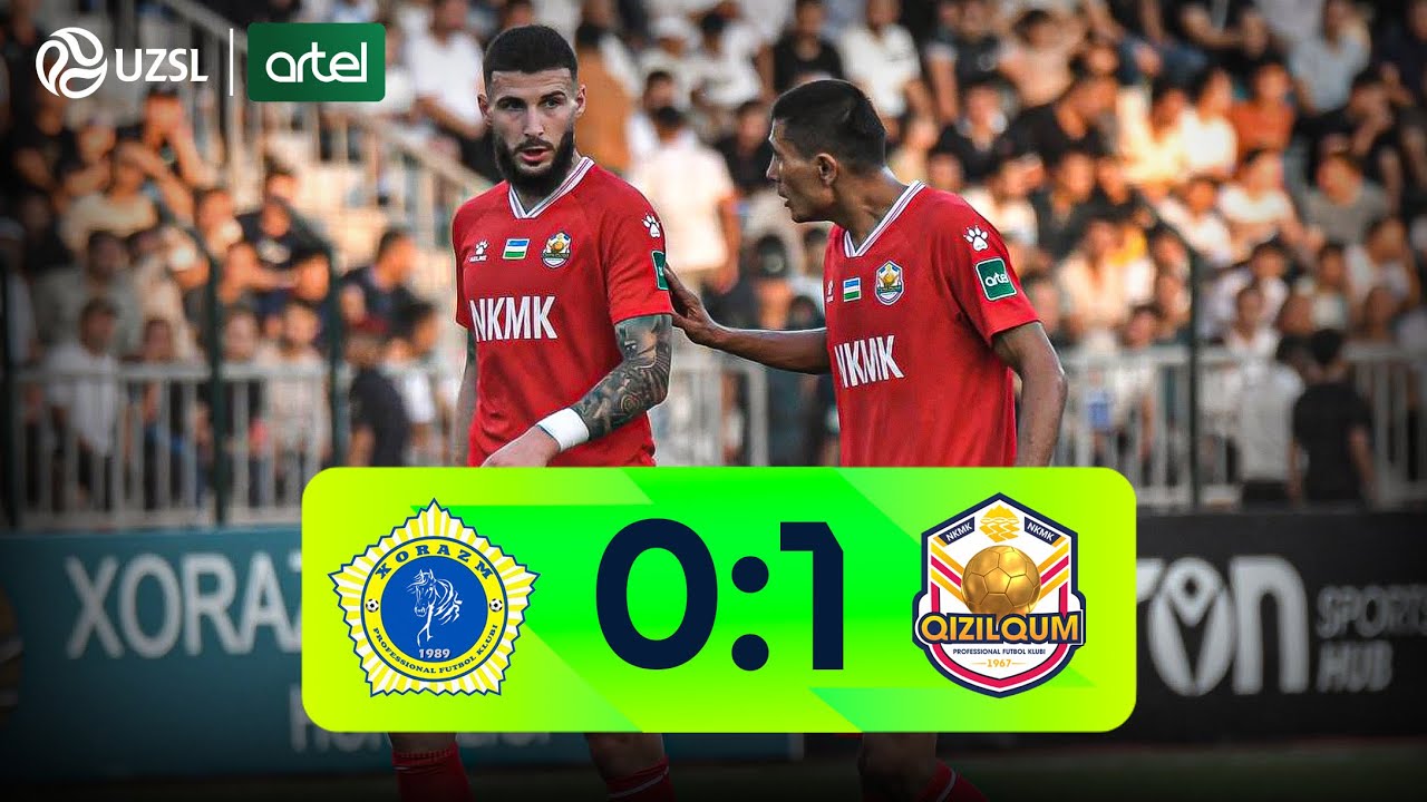 Superliga 19-tur. Xorazm - Qizilqum bahsida kiritilgan gol va xavfli vaziyatlar (Highlights)