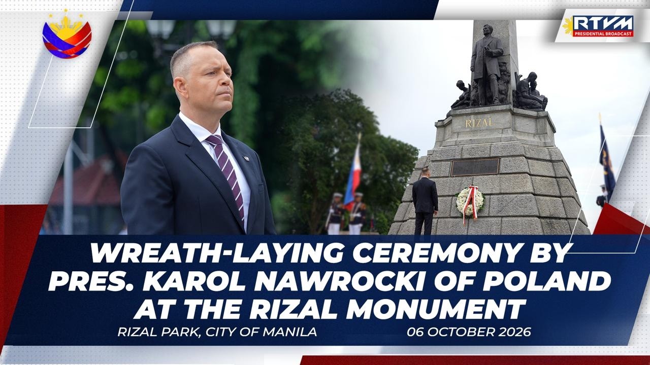 Wreath-laying Ceremony by President Karol Nawrocki of Poland at the Rizal Monument