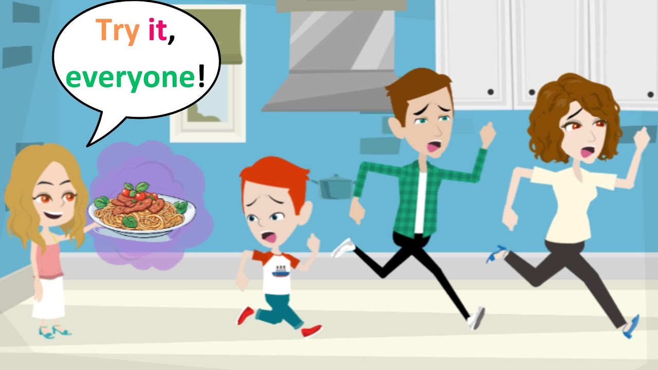 Everyone is afraid of Sharon's cooking - Funny Cartoon Story - Lucas English