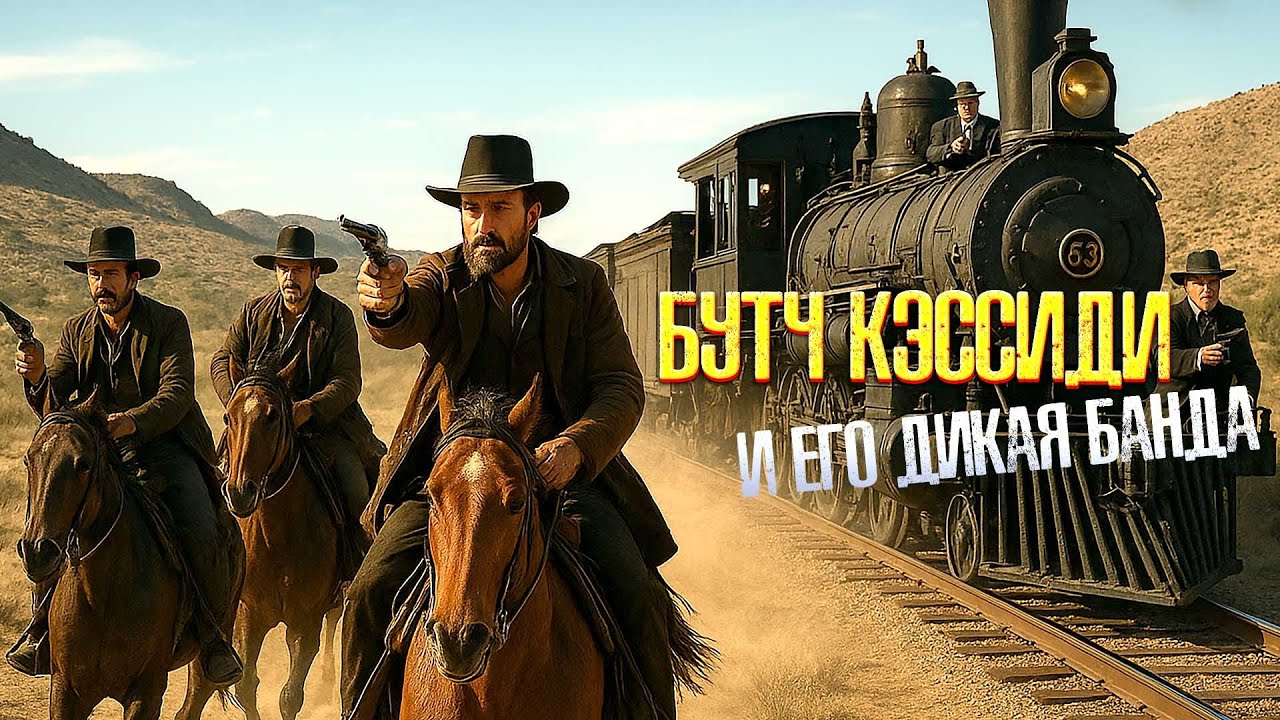 ВЕСТЕРН! БАНДИТЫ ГРАБЯТ ПОЕЗД НА ДИКОМ ЗАПАДЕ! Боевик. Бутч Кэссиди и его дикая банда