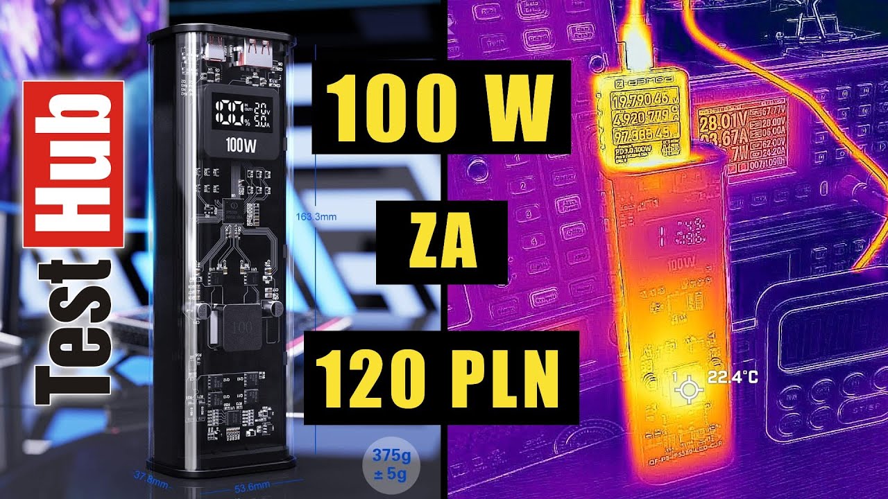 TANI PowerBank DBS-P8-PW z Amazon USB-C PD 100W 20 000 mAh 74 Wh za 120 PLN