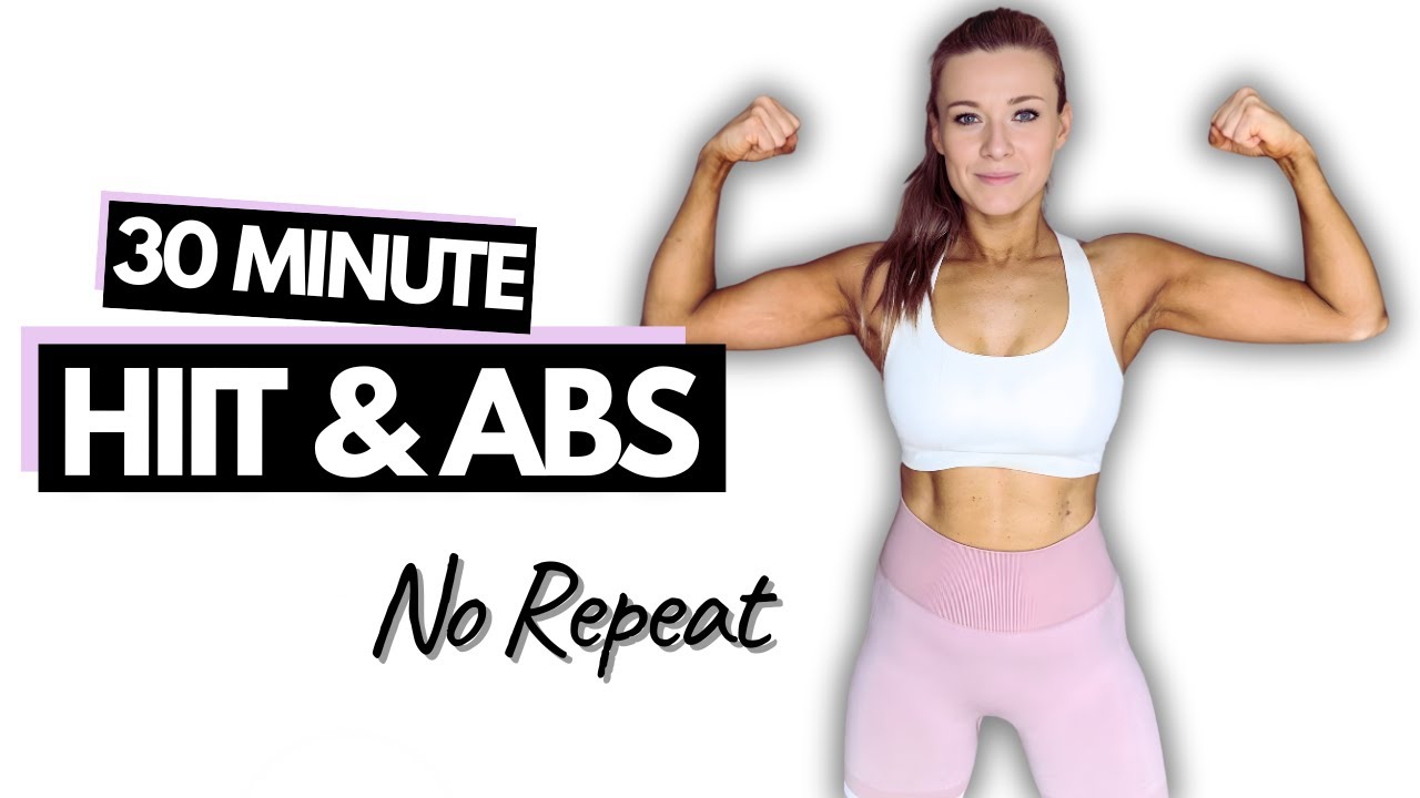 30 MIN Intense HIIT & Abs | No Repeat Burn