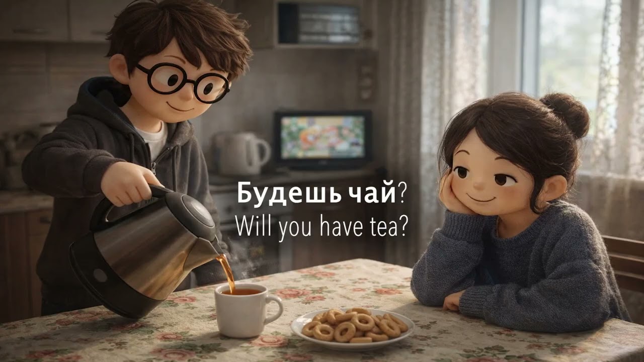 I'm Bored! 😩 Learning Basic Russian Conversation (Tea & Understanding) 🇷🇺☕