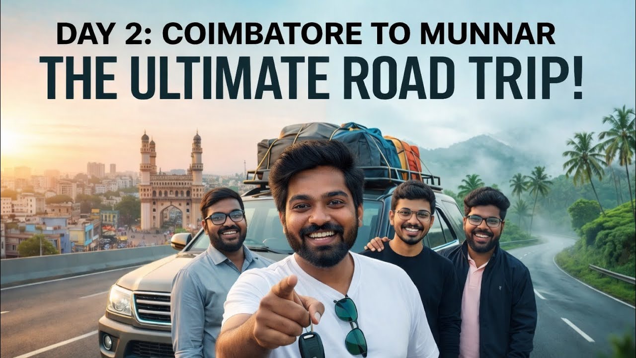 DAY 2: Coimbatore to Munnar 🏔️ | The Road Trip Gets REAL!                  #keralatrip