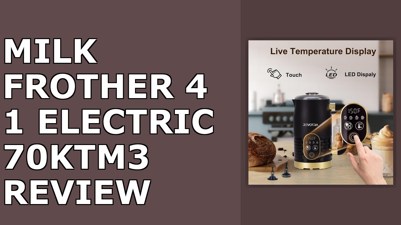 Milk Frother, 4-in-1 Electric Foam Maker with Touchscreen & Temp Display, Hot & Cold Milk Review
