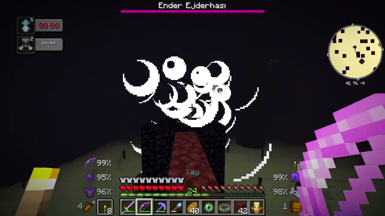 Sezon 11 Minecraft Modlu Survival Sezon Finali - Wither VS Ender Dragon