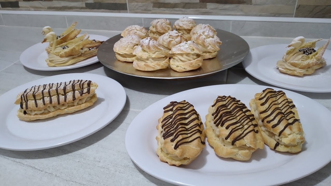 Como hacer PASTA CHOUX / Profiteroles, éclairs y cisne