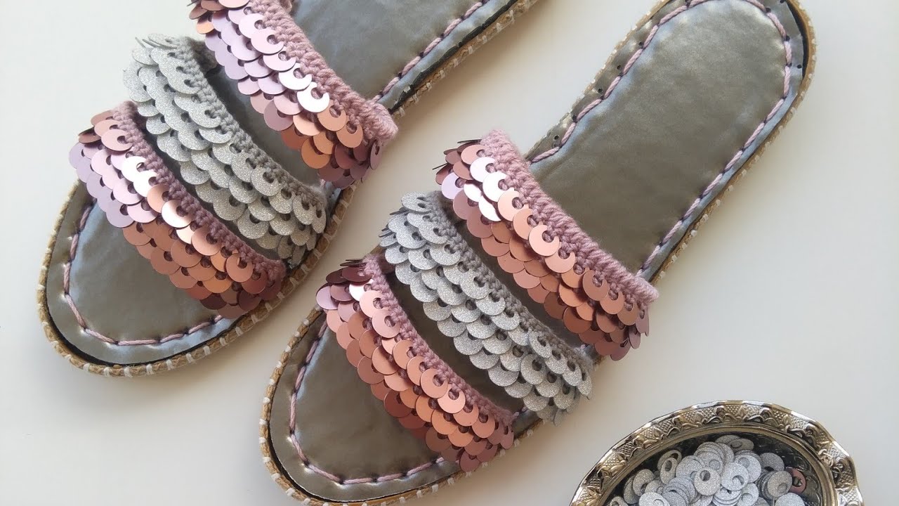 Pullu terlik yapımı 💞💞 #pinterest #pulluterlik #crochet #shoes