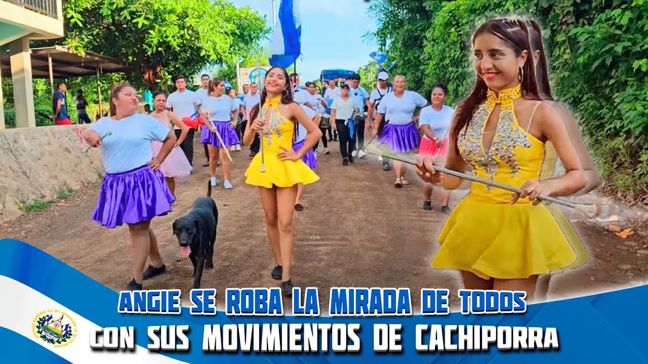 ANGIE se está luciendo como cachiporra.La banda de hojalata interpreta “El Torito Pinto” 🐃🐂