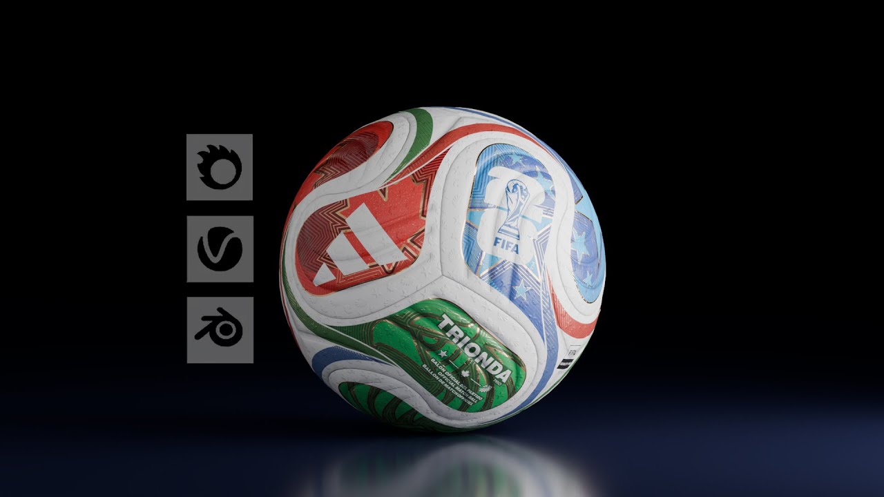 Adidas Trionda Ball World Cup 2026 Low poly 3D model Low poly 3D model