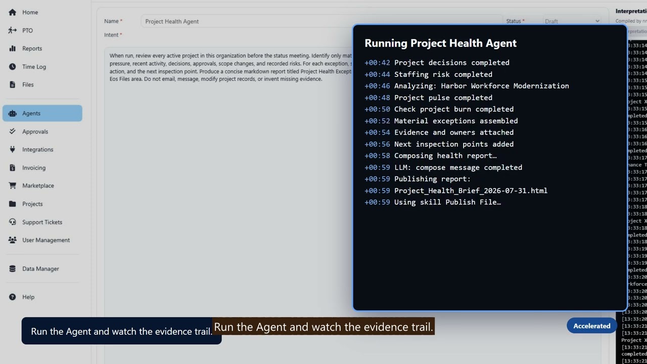 Project Health Before the Status Meeting in Eos