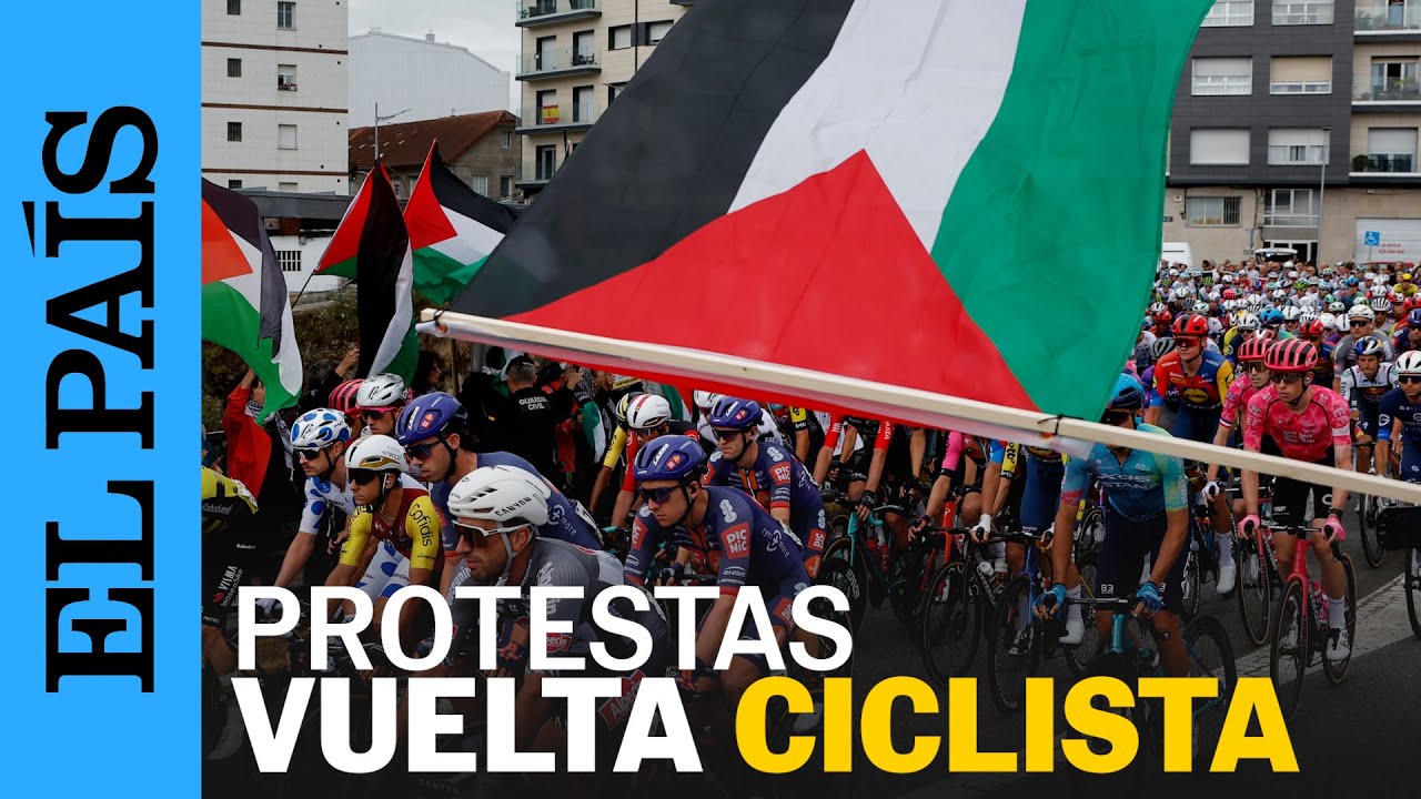 VUELTA ESPAÑA | Una nueva protesta contra ISRAEL obliga a suspender la 16ª etapa | EL PAÍS