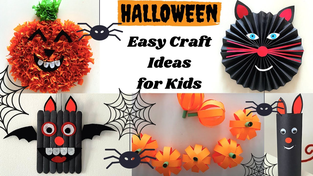 Easy Halloween Paper Craft for Kids | DIY Halloween Craft Ideas | Halloween Decoration with Paper