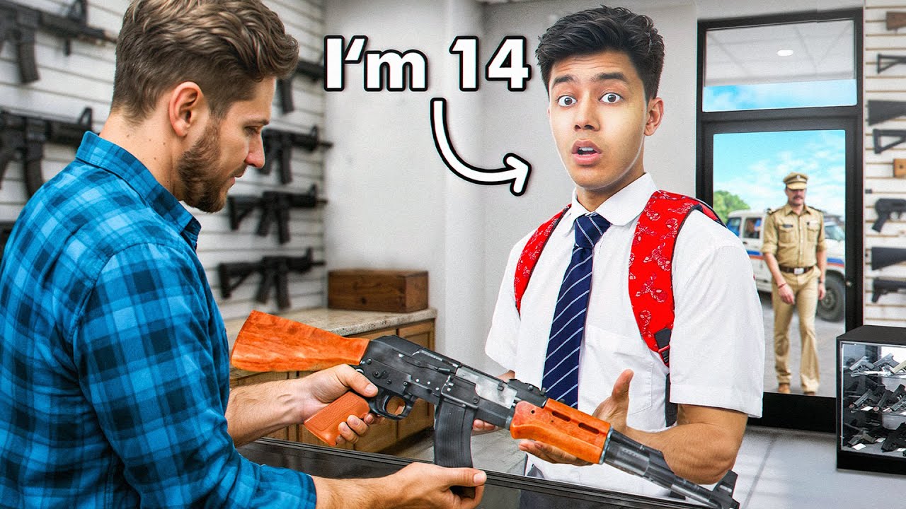 Buying illegal items as FAKE School Student!