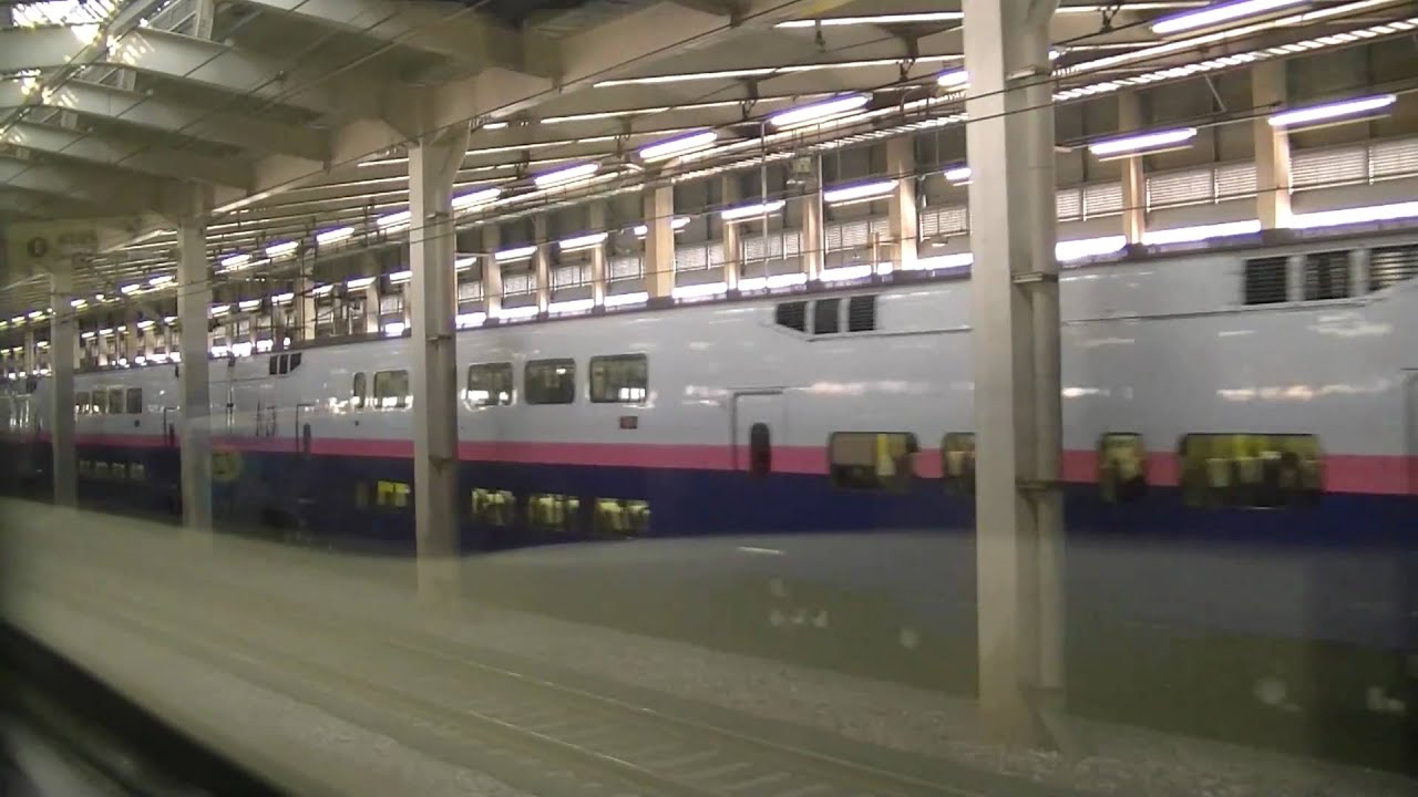 上越新幹線越後湯沢駅からガーラ湯沢駅・E4系Max2階席から撮影.MTS