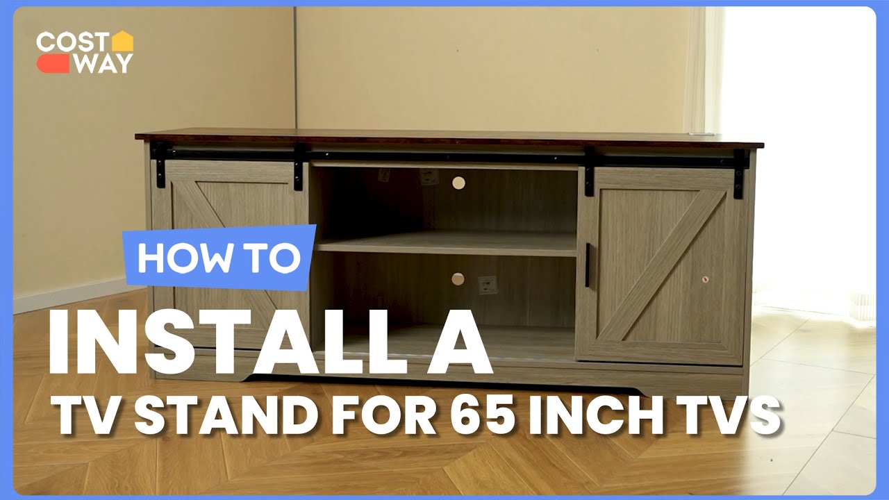 How to Install the TV Stand Media Console Table for Living Room | 79263481 #costway #howto